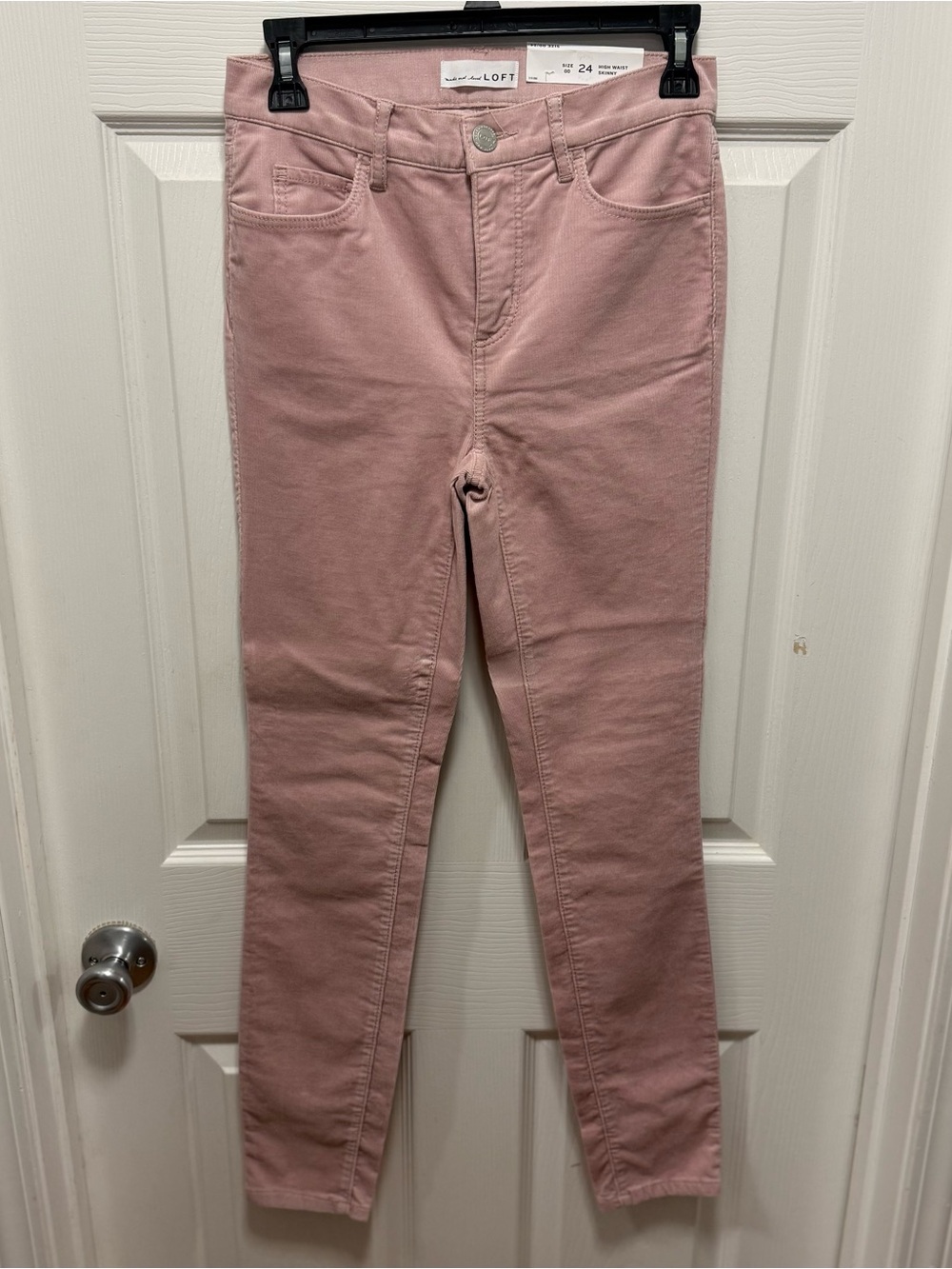 LOFT Dusty Rose High-Rise Corduroy Skinny Jeans